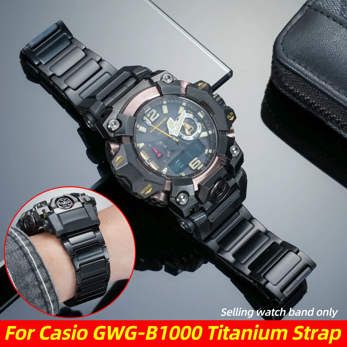 GWG-B1000 титановый браслет для Casio 3-го поколения Big Mud King GWG B1000 модифицированный металлический ремешок для часов мужской ремешок для часов аксессуары
GWG-B1000 титановый браслет для Casio 3-го поколения Big Mud King GWG B1000 модифицированный металлический ремешок для часов мужской ремешок для часов аксессуары