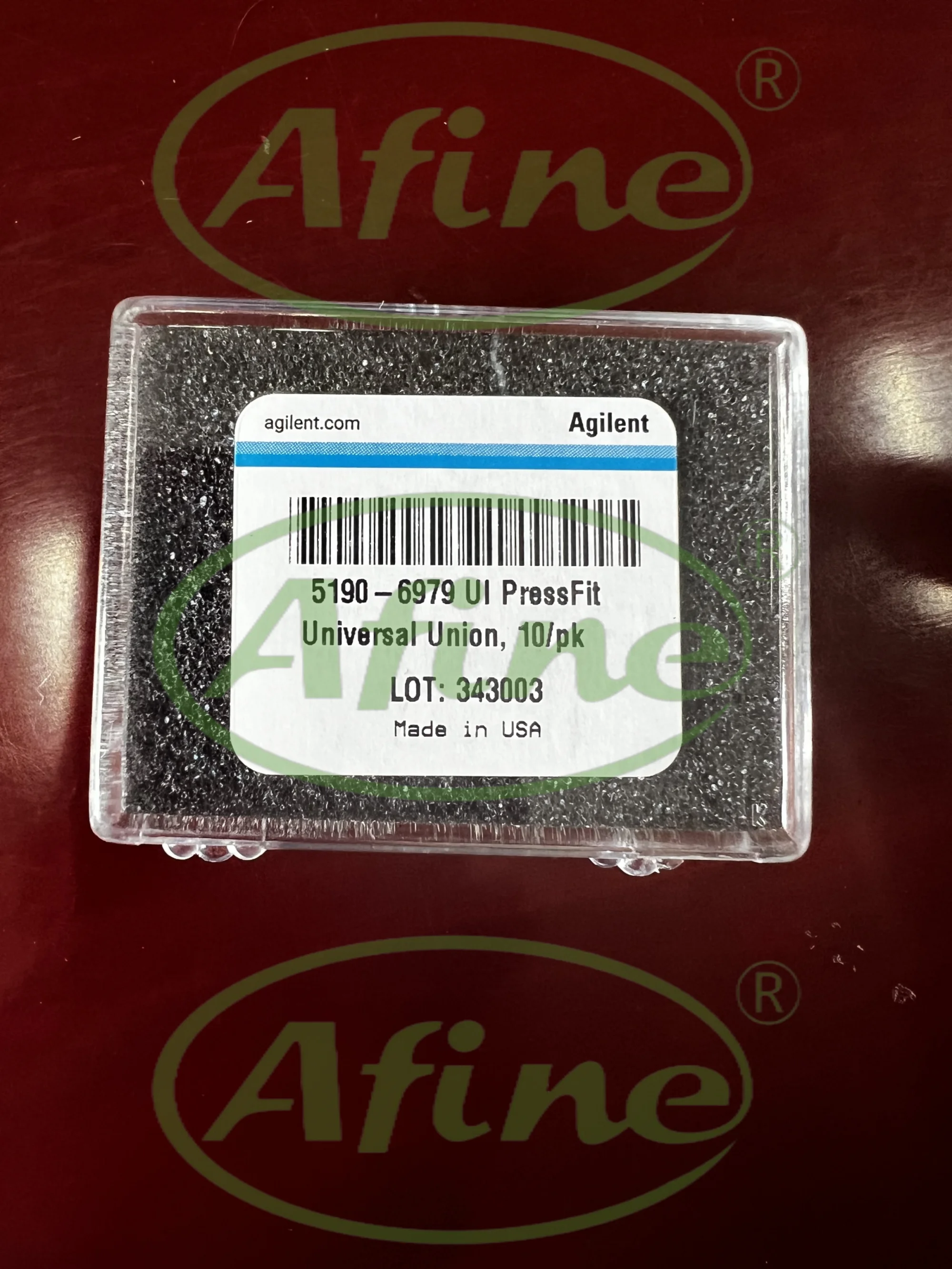 AFINE Agilent 5190-6979 Universal Press Fit Union Ultra Inert 0.10-0.75 mm, 10/pk
AFINE Agilent 5190-6979 Universal Press Fit Union Ultra Inert 0.10-0.75 mm, 10/pk
