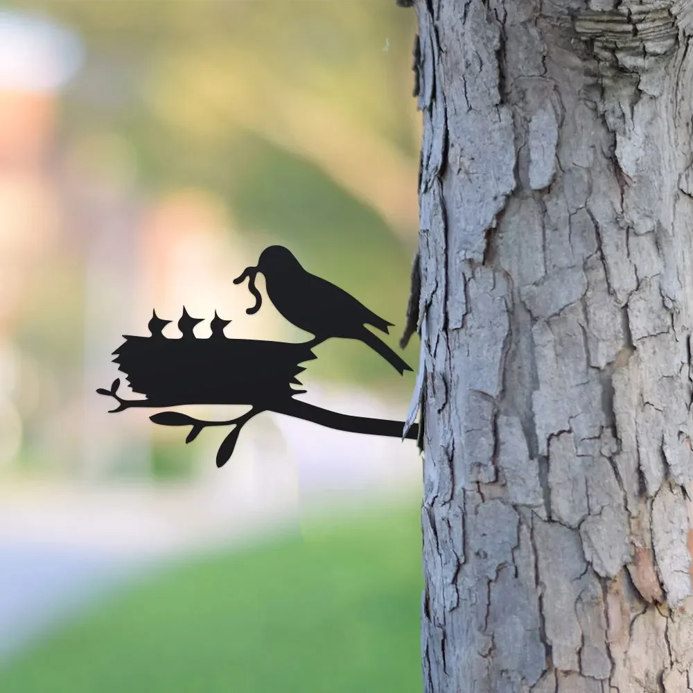 DDPNKL 1pc Charming Metal Bird Nest & Feeding Branch Sculpture - Outdoor Garden Decor, Cute Silhouette Stake for Patio, Porch
DDPNKL 1pc Charming Metal Bird Nest & Feeding Branch Sculpture - Outdoor Garden Decor, Cute Silhouette Stake for Patio, Porch