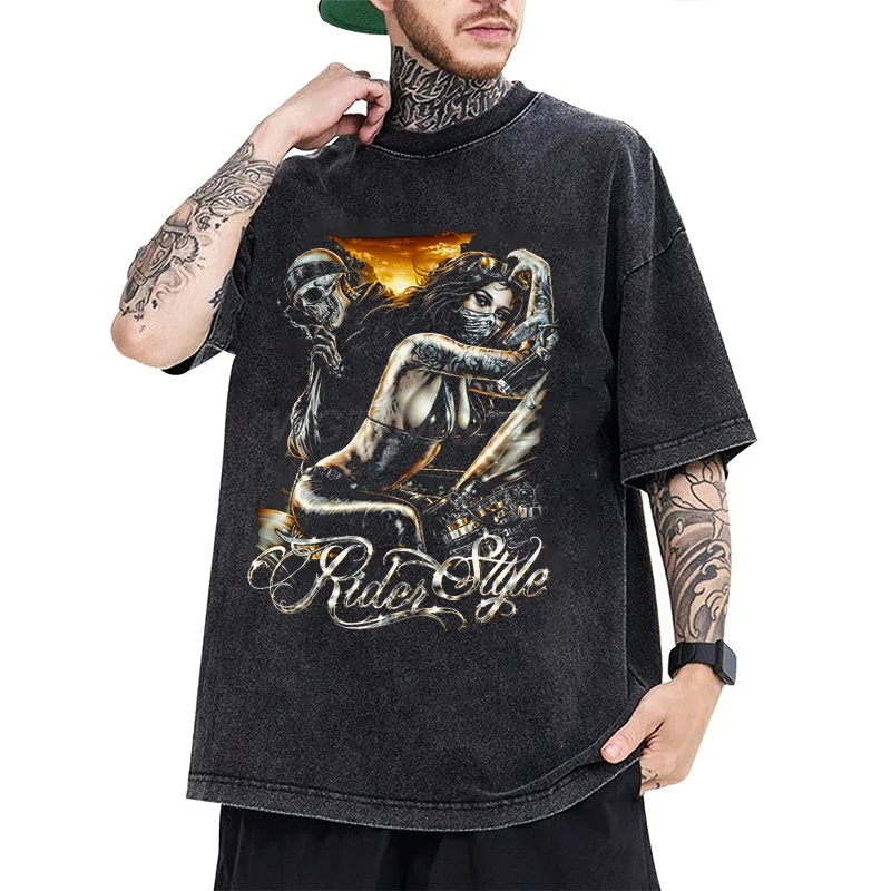 Vintage Washed Tshirts Street Skull Skeleton T Shirt for Men Women Harajuku Tees Cotton Fashion Streetwear Unisex Tops
Vintage Washed Tshirts Street Skull Skeleton T Shirt for Men Women Harajuku Tees Cotton Fashion Streetwear Unisex Tops