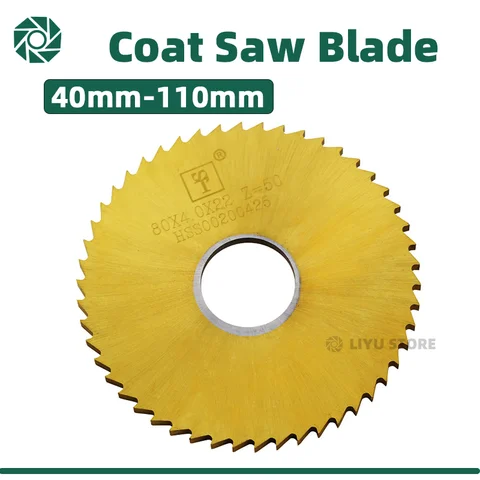 Milling Hss Circular Saw 40mm/50mm/60mm/63mm/75mm/80mm/100mm Thickness 0.2mm-4.0mm Slotting Cutter Saw Blade