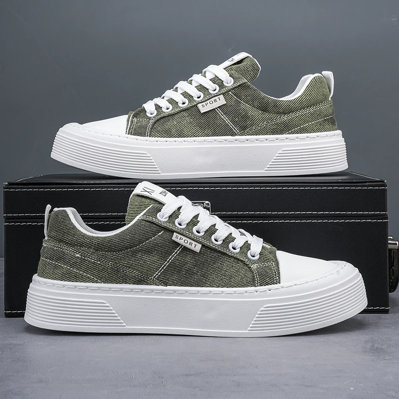 2026 Men's Thick Sole Denim Canvas Shoes Casual Platform Sneakers Street Style Breathable Lace-Up Footwear
2026 Men's Thick Sole Denim Canvas Shoes Casual Platform Sneakers Street Style Breathable Lace-Up Footwear