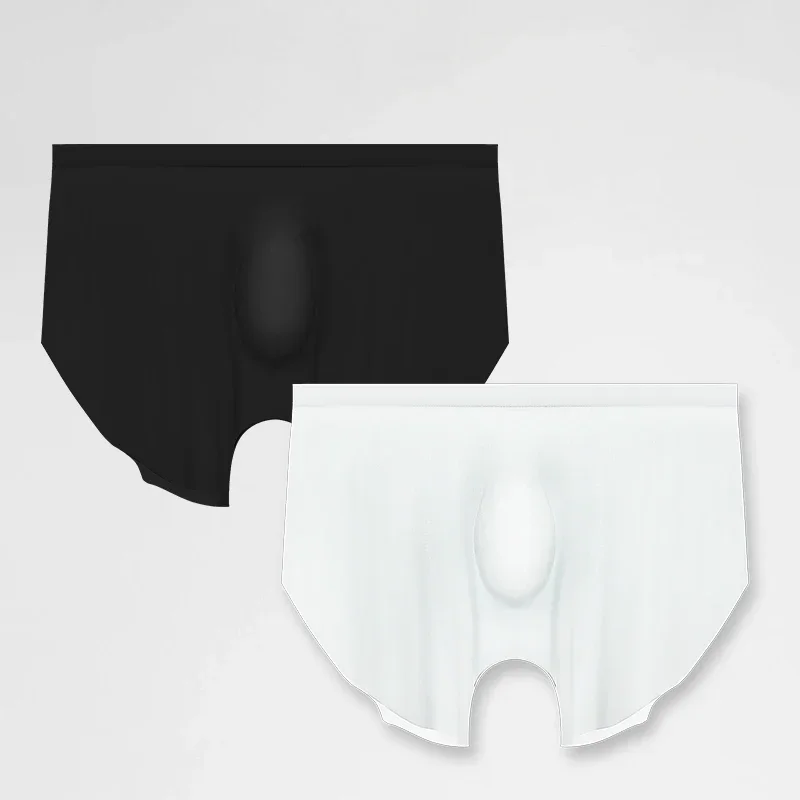 2PCS Men's ice - silk seamless underwear, 3D - stamping four - corner boxer shorts. They are thin - style summer underpants, and
2PCS Men's ice - silk seamless underwear, 3D - stamping four - corner boxer shorts. They are thin - style summer underpants, and