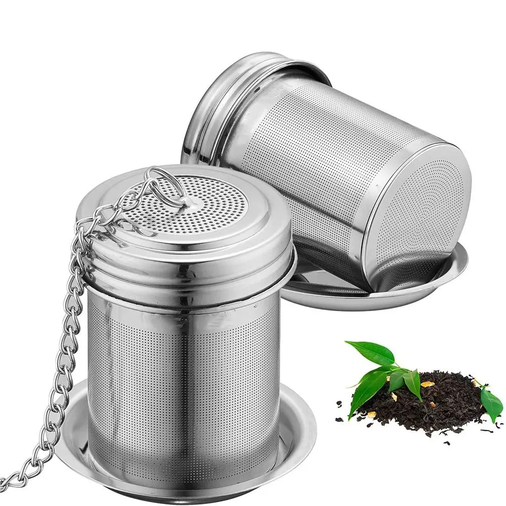 Extra Fine Mesh Loose Tea Infuser Drip Trays 304 Stainless Steel Tea Steeper Threaded Lid Extended Chain Hook Tea Leaf Holder
Extra Fine Mesh Loose Tea Infuser Drip Trays 304 Stainless Steel Tea Steeper Threaded Lid Extended Chain Hook Tea Leaf Holder