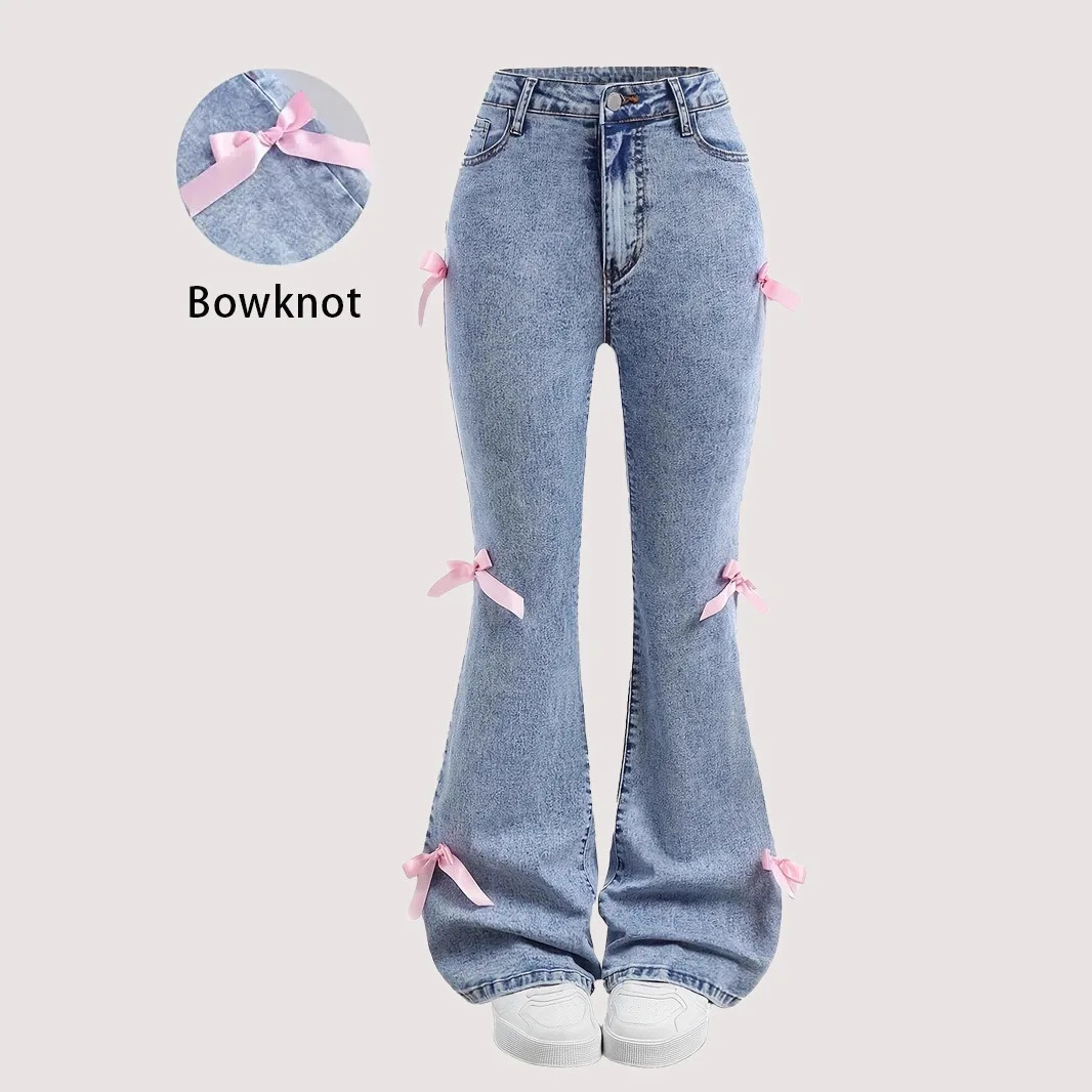 Fashion Girl Bootcut Jeans Slim Flared Denim Stretchy Vintage Wide Leg Baggy Loose Pants with Bow Kid Clothes Teenager Plus Size
Fashion Girl Bootcut Jeans Slim Flared Denim Stretchy Vintage Wide Leg Baggy Loose Pants with Bow Kid Clothes Teenager Plus Size