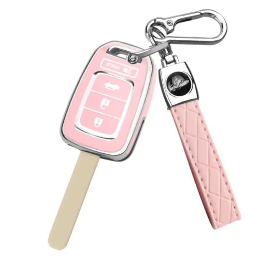 for Honda Key Fob Cover with Key Chain, 4-Button Soft TPU Key Case Shell Full Protection for Sports Accord Civic CR-V Crosstour
for Honda Key Fob Cover with Key Chain, 4-Button Soft TPU Key Case Shell Full Protection for Sports Accord Civic CR-V Crosstour