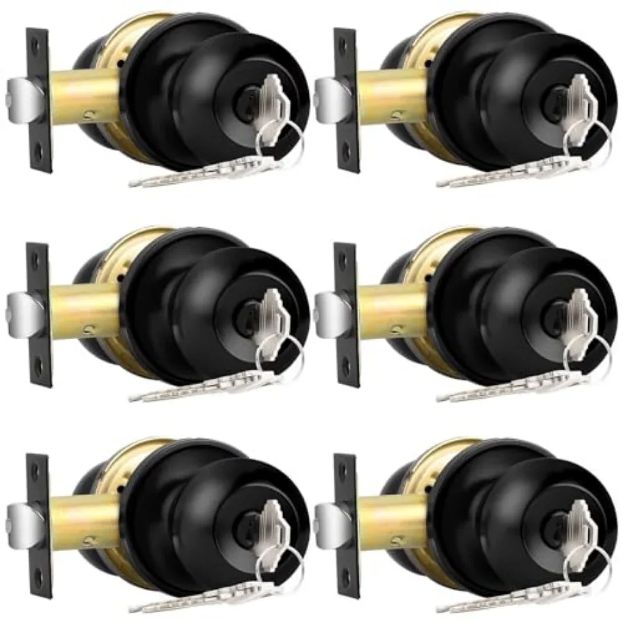 Flat Keyed Entry Door Knobs, Round Ball Keyed Alike Lockset, Door Knobs with Lock and Keys for Bedroom Bathroom Front Door
Flat Keyed Entry Door Knobs, Round Ball Keyed Alike Lockset, Door Knobs with Lock and Keys for Bedroom Bathroom Front Door