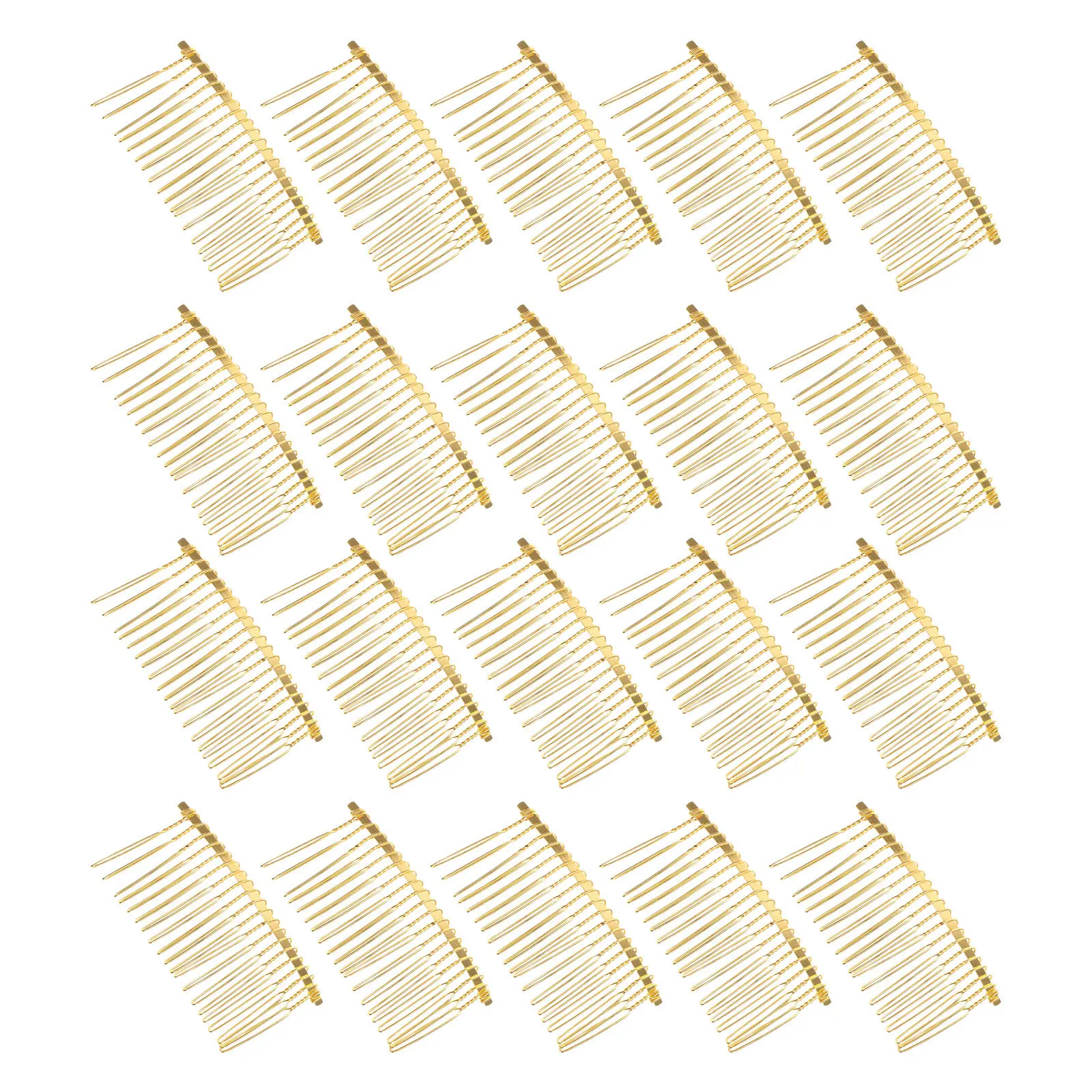 20Pcs Stylish Gold Hair Comb for Women Metal Slide Barrette with Sharp Prongs Portable Insert Comb for Updos Veil Securing DIY
20Pcs Stylish Gold Hair Comb for Women Metal Slide Barrette with Sharp Prongs Portable Insert Comb for Updos Veil Securing DIY