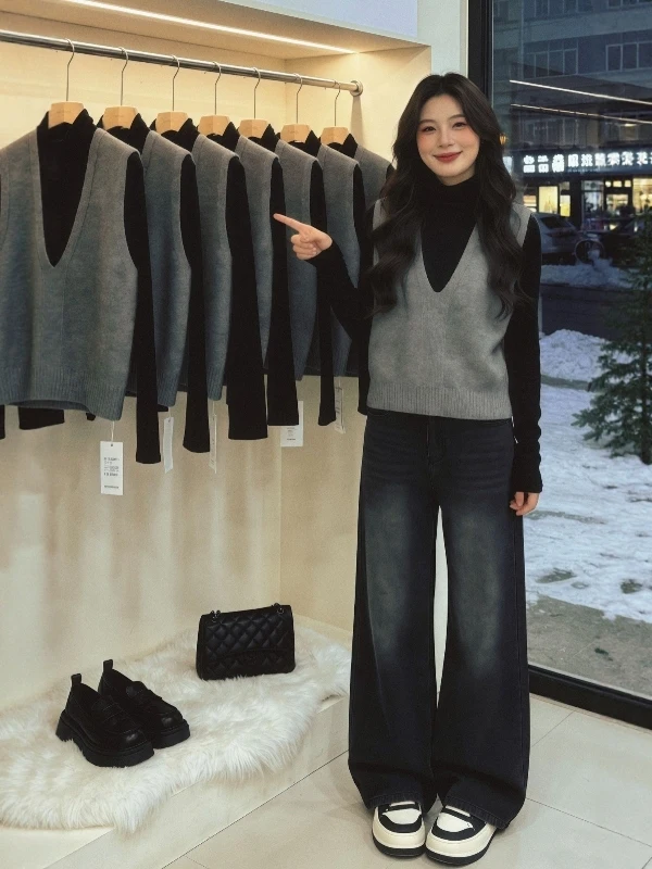 Женский вязаный жилет большого размера в стиле ретро с V-образным вырезом, новинка весны 2026, модный топ для многослойных образов
Женский вязаный жилет большого размера в стиле ретро с V-образным вырезом, новинка весны 2026, модный топ для многослойных образов