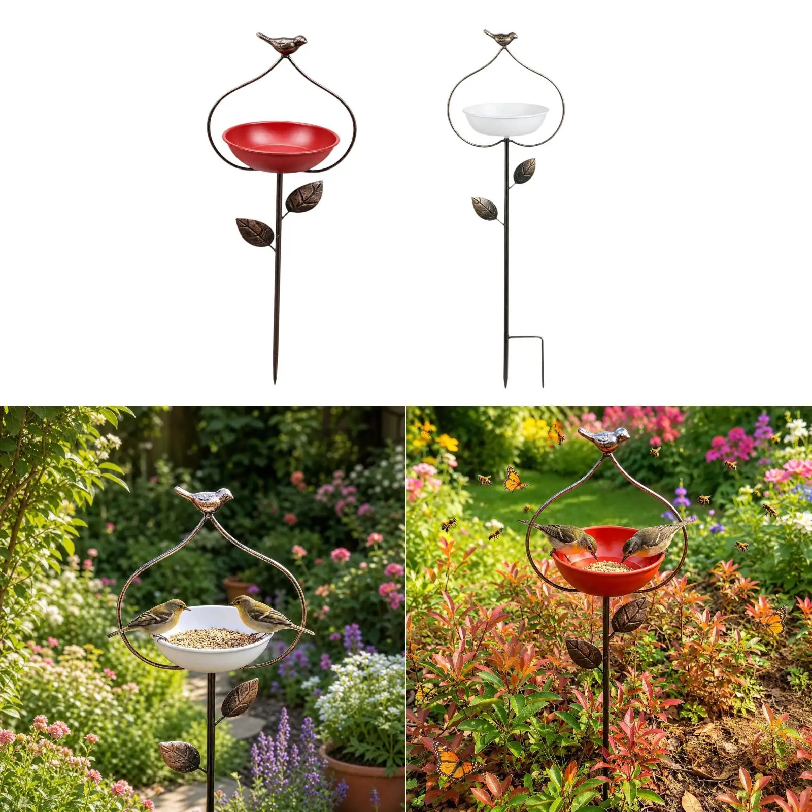 Bird Bath Feeder with Stake Heavy Duty Sturdy Lightweight Ornament Versatile Birdfeeder Feeding Tool for Outdoor Patio Porch
Bird Bath Feeder with Stake Heavy Duty Sturdy Lightweight Ornament Versatile Birdfeeder Feeding Tool for Outdoor Patio Porch