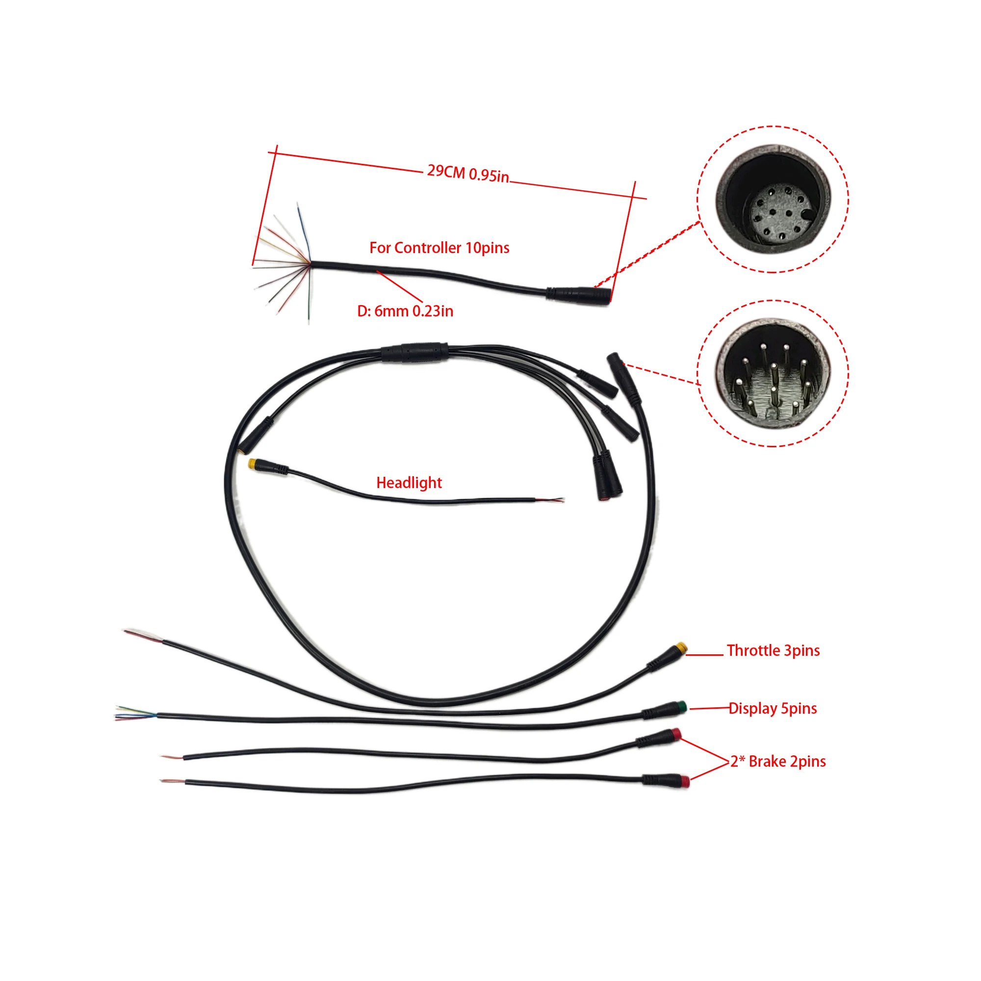 Комплект для самостоятельной модификации электровелосипеда EBKE 1T5: 10-контактный, 3-контактный, 5-контактный, 2-контактный кабель для тормоза, дисплея, дисплея-акселератора, водонепроницаемый кабель.
Комплект для самостоятельной модификации электровелосипеда EBKE 1T5: 10-контактный, 3-контактный, 5-контактный, 2-контактный кабель для тормоза, дисплея, дисплея-акселератора, водонепроницаемый кабель.