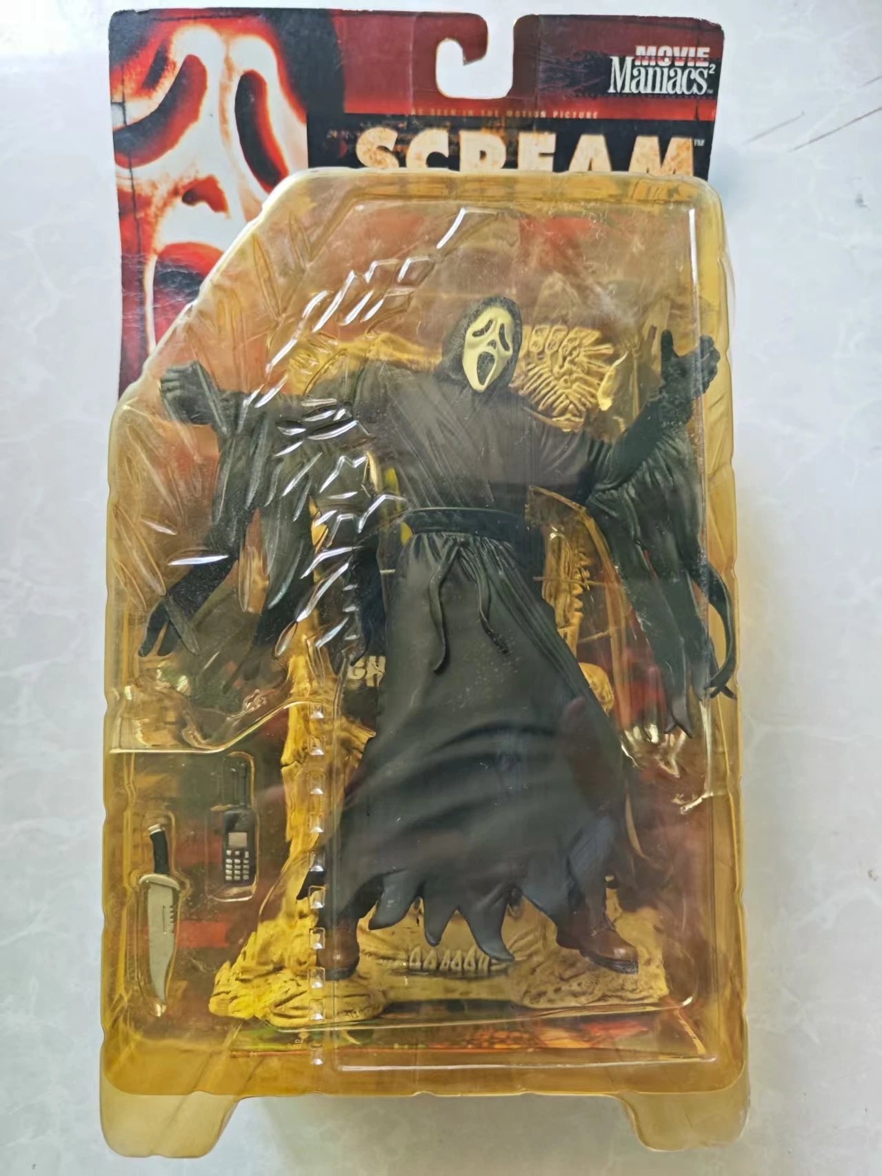 McFarland Scream season Ghost Face Action Figure Horror 6 inches dolls The box is slightly yellowed
McFarland Scream season Ghost Face Action Figure Horror 6 inches dolls The box is slightly yellowed