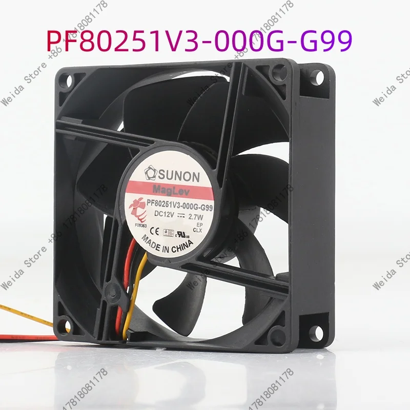 PF80251V3-000G-G99 SUNON Standard 8025 80X80X25MM 5V 24V 48V DC 12V 2.7W 8CM case fan
PF80251V3-000G-G99 SUNON Standard 8025 80X80X25MM 5V 24V 48V DC 12V 2.7W 8CM case fan