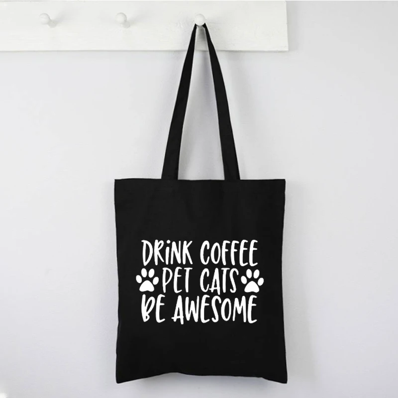 First Coffee Printed Canvas Shopping Black Bags Mom Life Women Shoulder Bags Reusable Shopper Student Book Bags Letter
First Coffee Printed Canvas Shopping Black Bags Mom Life Women Shoulder Bags Reusable Shopper Student Book Bags Letter