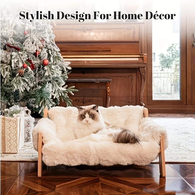 Raised Solid Wood Pet Couch Bed - Elevated Modern Cat & Dog Sofa Chair with Thick, Wide Wood Frame, (Suitable for cats & small Dogs), Space-Saving Cozy Pet Furniture for Apartments, 27.2"x18.6"x11.8")
Raised Solid Wood Pet Couch Bed - Elevated Modern Cat & Dog Sofa Chair with Thick, Wide Wood Frame, (Suitable for cats & small Dogs), Space-Saving Cozy Pet Furniture for Apartments, 27.2"x18.6"x11.8")