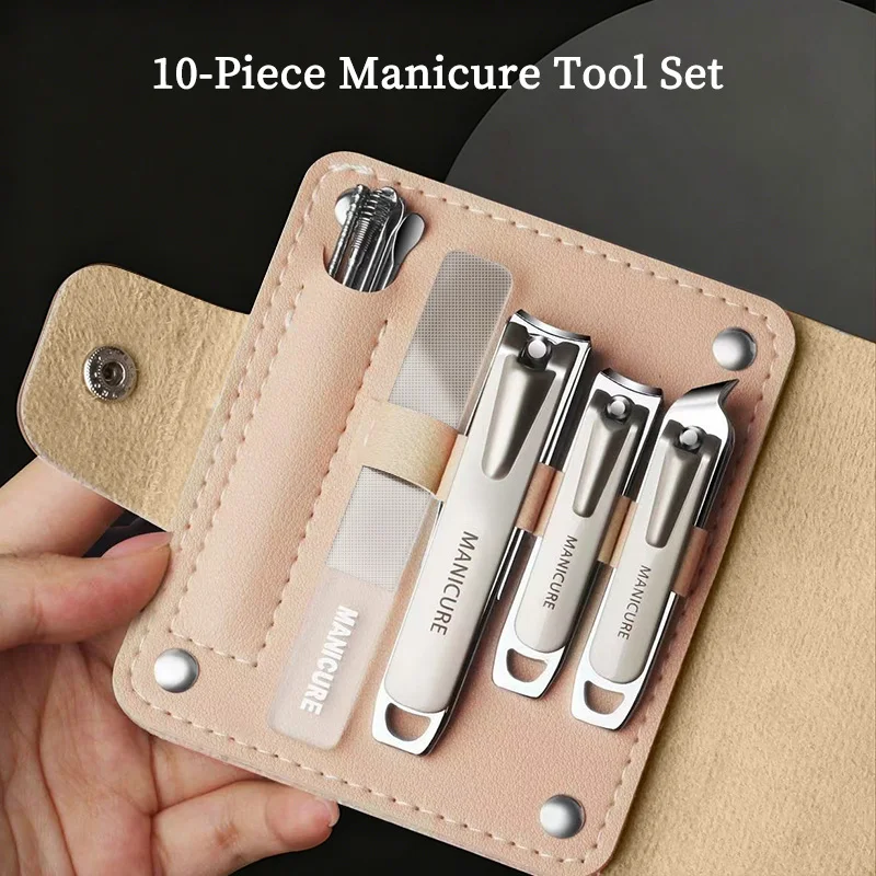 10pcs Manicure And Pedicure Set Includes Nail Clipper Nail File And Ear Pick Portable Storage Case Tool
10pcs Manicure And Pedicure Set Includes Nail Clipper Nail File And Ear Pick Portable Storage Case Tool