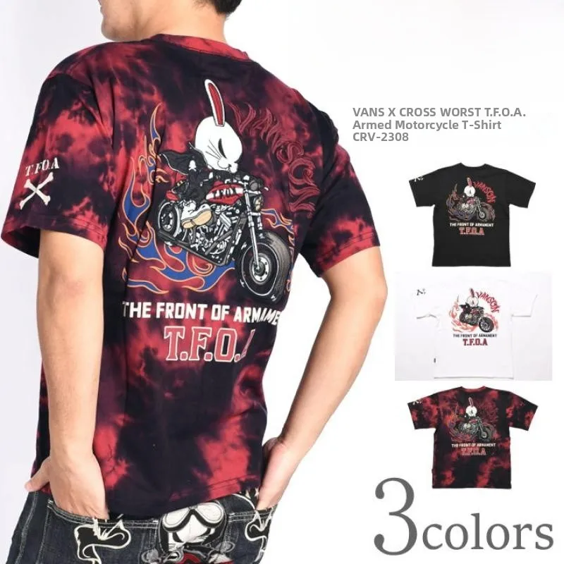 Vason Armed Front TFOA Collaboration Embroidered Devil Retro Motorcycle Knight Pure Cotton Short Sleeve T-Shirt Tee
Vason Armed Front TFOA Collaboration Embroidered Devil Retro Motorcycle Knight Pure Cotton Short Sleeve T-Shirt Tee
