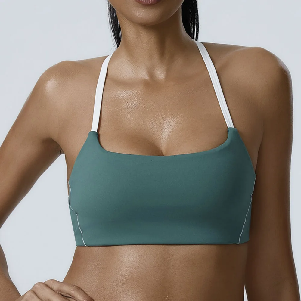 New halter Color block Bras Fitness Women Sport Bra Gym Yoga bra Athletic Cross Tight Top Workout Train With Chest Pad
New halter Color block Bras Fitness Women Sport Bra Gym Yoga bra Athletic Cross Tight Top Workout Train With Chest Pad
