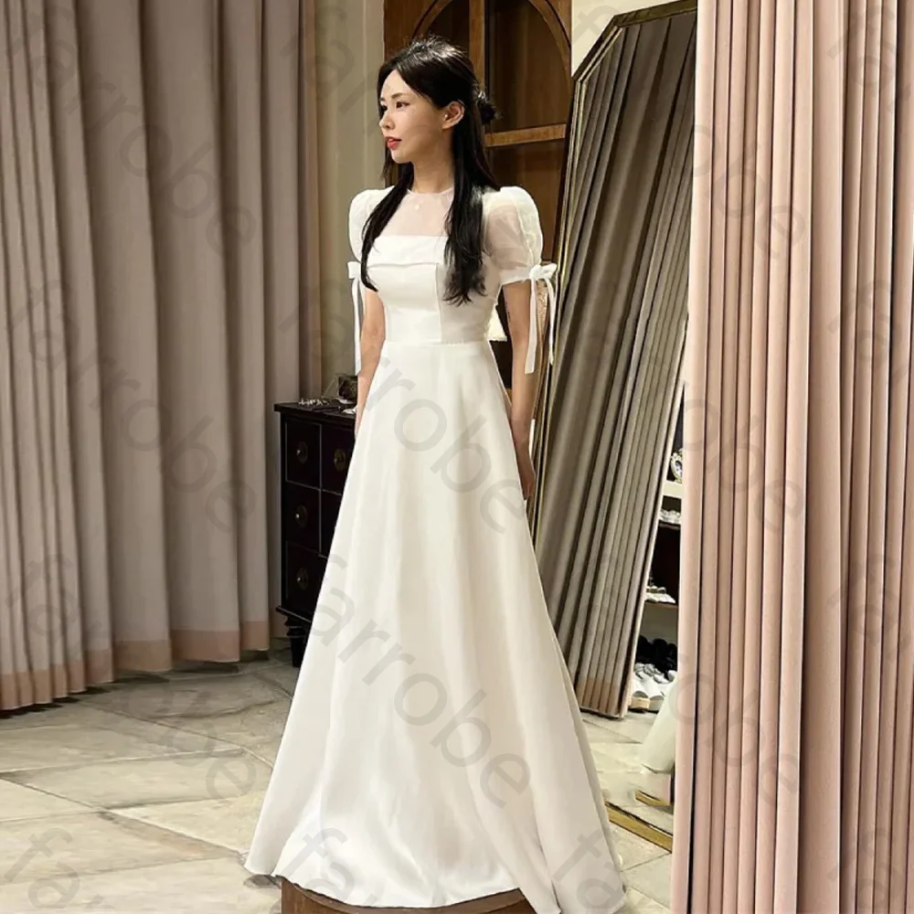 Customized Simple A Line Wedding Dresses Korea Photoshoot Short Sleeve Floor Length Bridal Gowns Satin Floor Length Formal Party
Customized Simple A Line Wedding Dresses Korea Photoshoot Short Sleeve Floor Length Bridal Gowns Satin Floor Length Formal Party