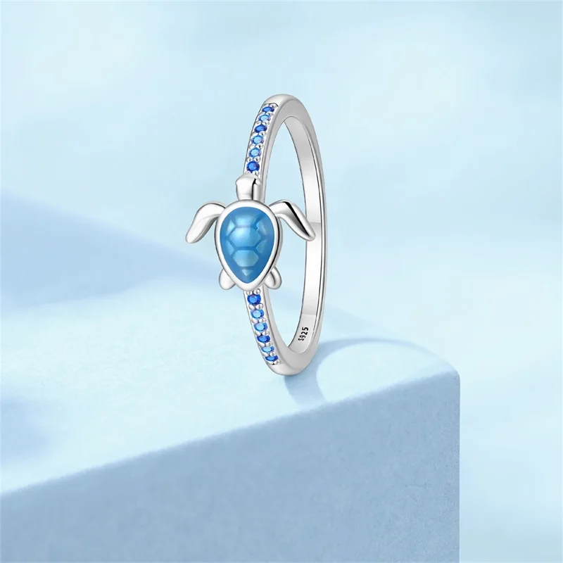 Original 925 Sterling Silver Blue Turtle Ring Sparkling CZ Zircon Exquisite For Women Birthday Fashion Jewelry Gifts
Original 925 Sterling Silver Blue Turtle Ring Sparkling CZ Zircon Exquisite For Women Birthday Fashion Jewelry Gifts