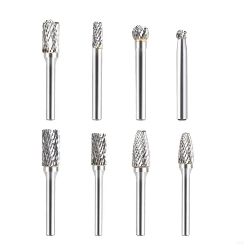 8Pcs High Hardness Carbide Burr Bits Set Rotary File for Metal Wood Plastic Engraving Grinding Deburring and Carving DIY Tools
8Pcs High Hardness Carbide Burr Bits Set Rotary File for Metal Wood Plastic Engraving Grinding Deburring and Carving DIY Tools