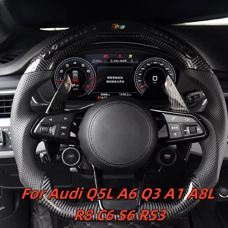 LED Car Steering Wheel Carbon Fiber Custom Made Leather For Audi Q5L A6 Q3 A1 A8L R8 C6 S6 RS3 Car Interior Accessories
LED Car Steering Wheel Carbon Fiber Custom Made Leather For Audi Q5L A6 Q3 A1 A8L R8 C6 S6 RS3 Car Interior Accessories