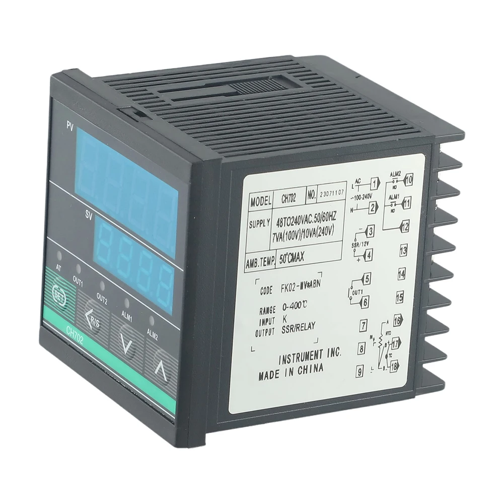 Thermometer Hygrometer Thermostat Intelligent REX-CH702FK02-MV*AB Relay/SSR 2 Output 2 Alarm PID Temperature Controller
Thermometer Hygrometer Thermostat Intelligent REX-CH702FK02-MV*AB Relay/SSR 2 Output 2 Alarm PID Temperature Controller