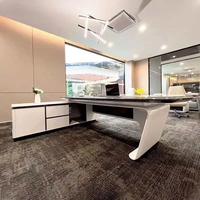 Премиальный минималистичный современный письменный стол белого цвета для руководителя, директора, начальника
Премиальный минималистичный современный письменный стол белого цвета для руководителя, директора, начальника