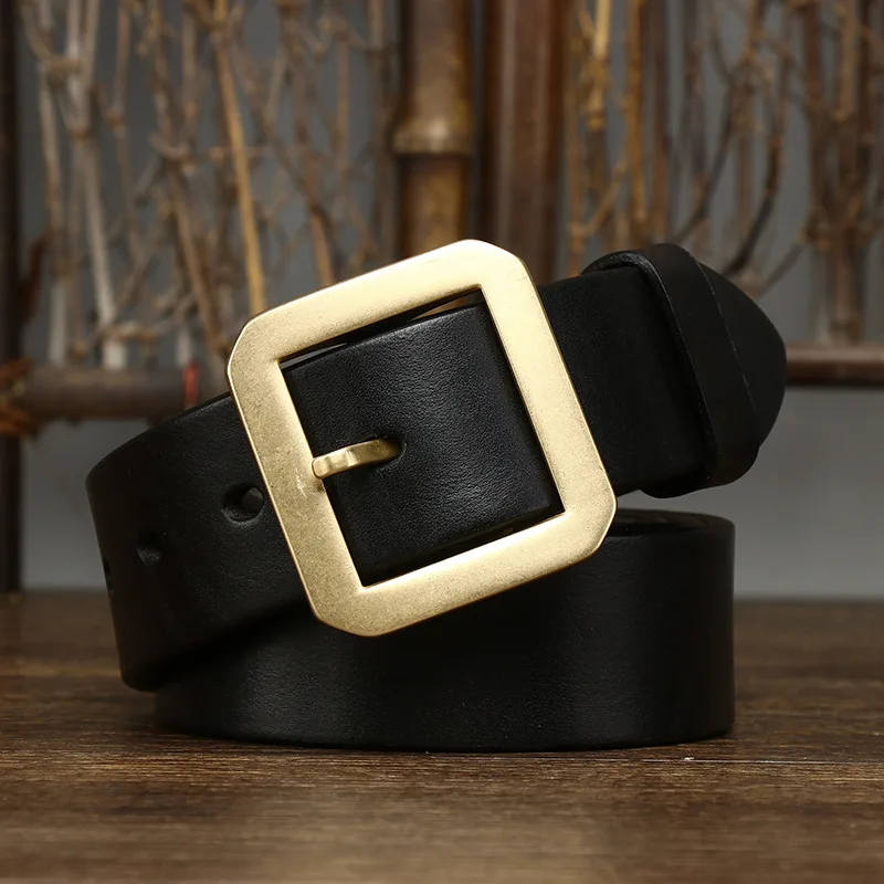 3.8cm Solid Brass Belt Buckle Super Thick Genuine Leather Belt Male Ceinture Men Leather Belts Luxury Waist Belt Man Strap
3.8cm Solid Brass Belt Buckle Super Thick Genuine Leather Belt Male Ceinture Men Leather Belts Luxury Waist Belt Man Strap