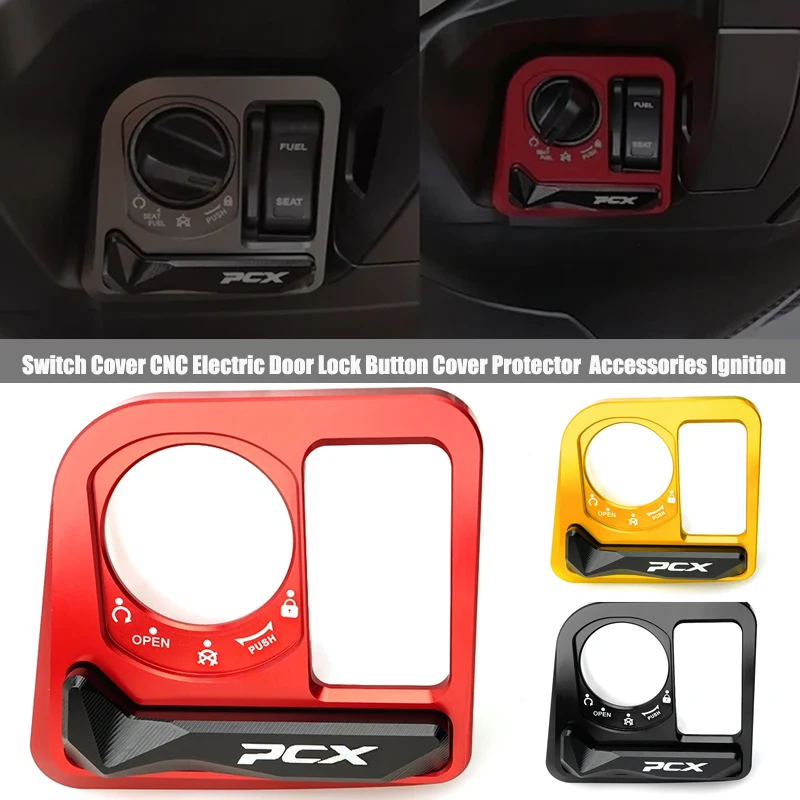 For HONDA PCX125 PCX160 2021-2024 pcx160 PCX Switch Cover CNC Electric Door Lock Button Cover Protector Accessories Ignition
For HONDA PCX125 PCX160 2021-2024 pcx160 PCX Switch Cover CNC Electric Door Lock Button Cover Protector Accessories Ignition