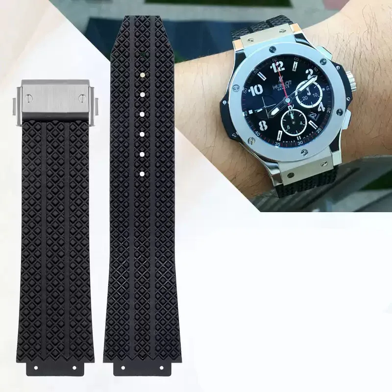 Watchband for HUBLOT BIG BANG Silicone 26*19mm Waterproof Men's Watch Strap Chain Watch Accessories Soft Rubber Bracelet
Watchband for HUBLOT BIG BANG Silicone 26*19mm Waterproof Men's Watch Strap Chain Watch Accessories Soft Rubber Bracelet