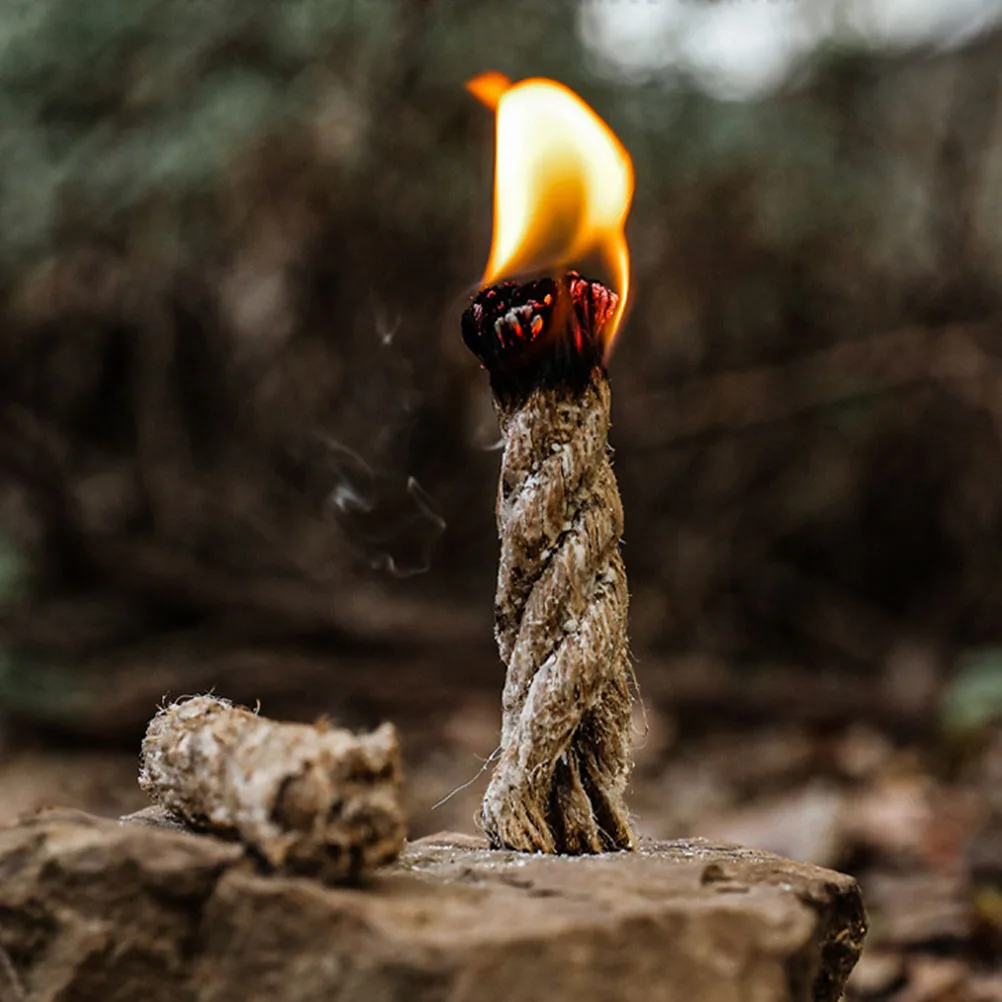 10pcs Fire Starter Hemp Rope Twine Outdoor Camping Hiking Durable Long Time Use Effective 
10pcs Fire Starter Hemp Rope Twine Outdoor Camping Hiking Durable Long Time Use Effective