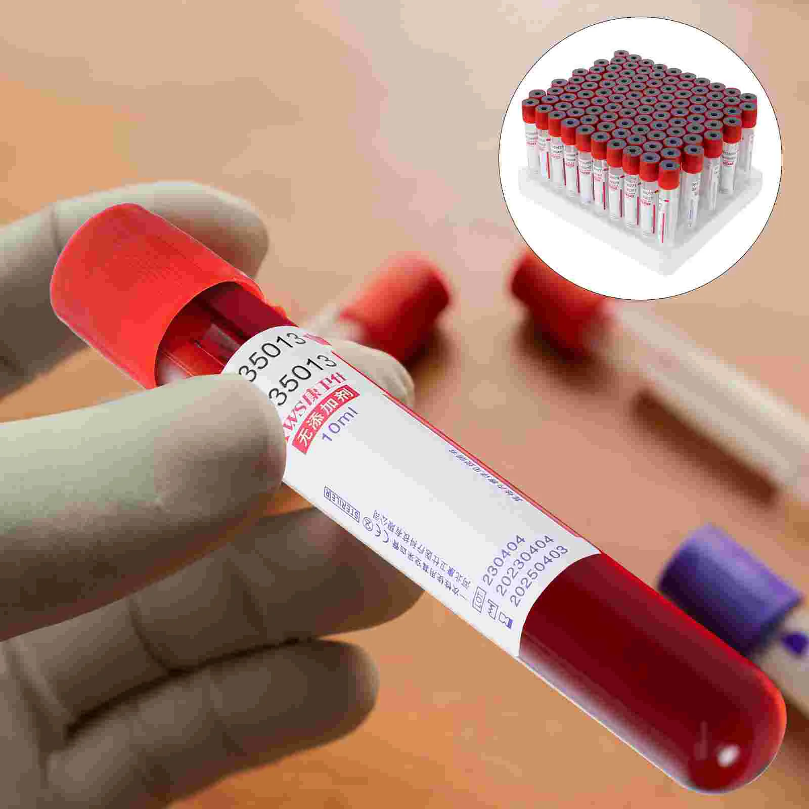 100 Pcs Glass 10ml Blood Collection Tube Test Tubes with Lids Scientific Lab Negative Pressure
100 Pcs Glass 10ml Blood Collection Tube Test Tubes with Lids Scientific Lab Negative Pressure