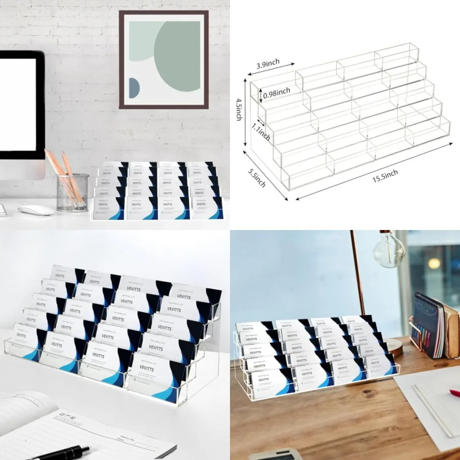 20 Slots Acrylic Business Card Holder, Clear Plastic Desk Business Card Stand, Multi-Card Display Rack for Office Home School R
20 Slots Acrylic Business Card Holder, Clear Plastic Desk Business Card Stand, Multi-Card Display Rack for Office Home School R