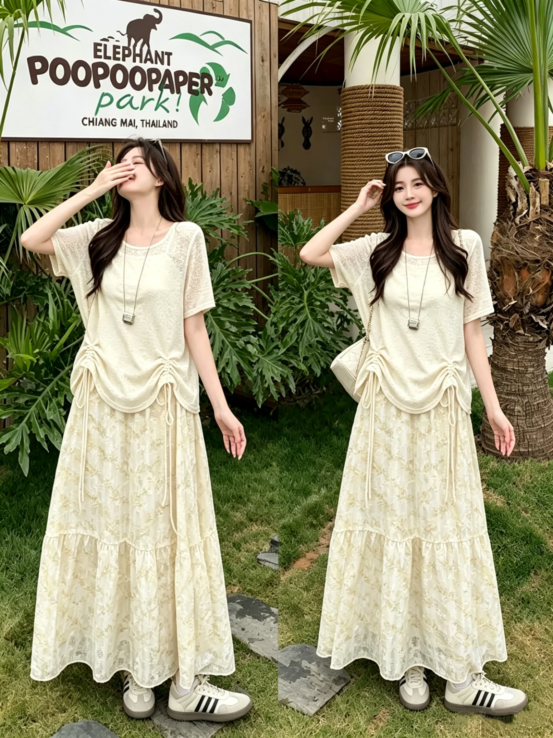 Summer Fashion plus Size Korean Style Vest Sun Protection High Waist Floral Half Skirt Belly Covering Slimming Three Piece Set
Summer Fashion plus Size Korean Style Vest Sun Protection High Waist Floral Half Skirt Belly Covering Slimming Three Piece Set
