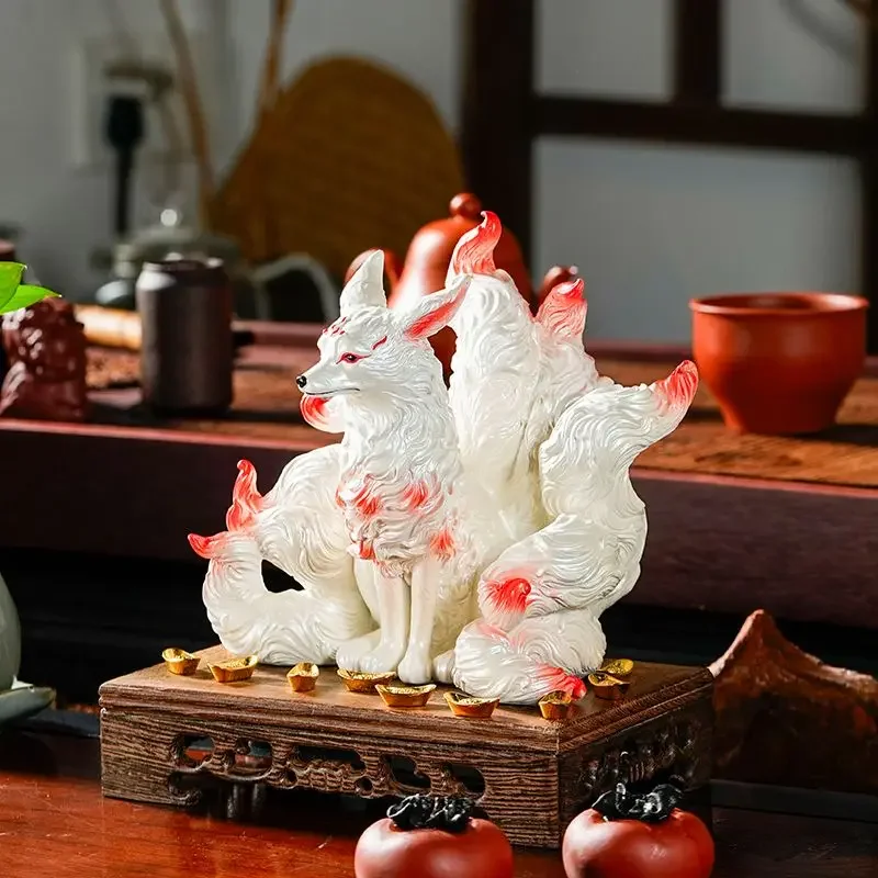 Spirit Fox Empress Lucky Nine-tailed Buddhist Hall Statue Ornament Tabletop Opening Gifts for Friends
Spirit Fox Empress Lucky Nine-tailed Buddhist Hall Statue Ornament Tabletop Opening Gifts for Friends