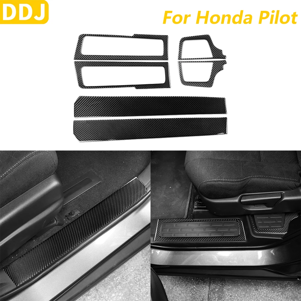 Мягкие накладки на пороги из углеродного волокна для Honda Pilot 2016-2022, аксессуары для интерьера, наклейки
Мягкие накладки на пороги из углеродного волокна для Honda Pilot 2016-2022, аксессуары для интерьера, наклейки