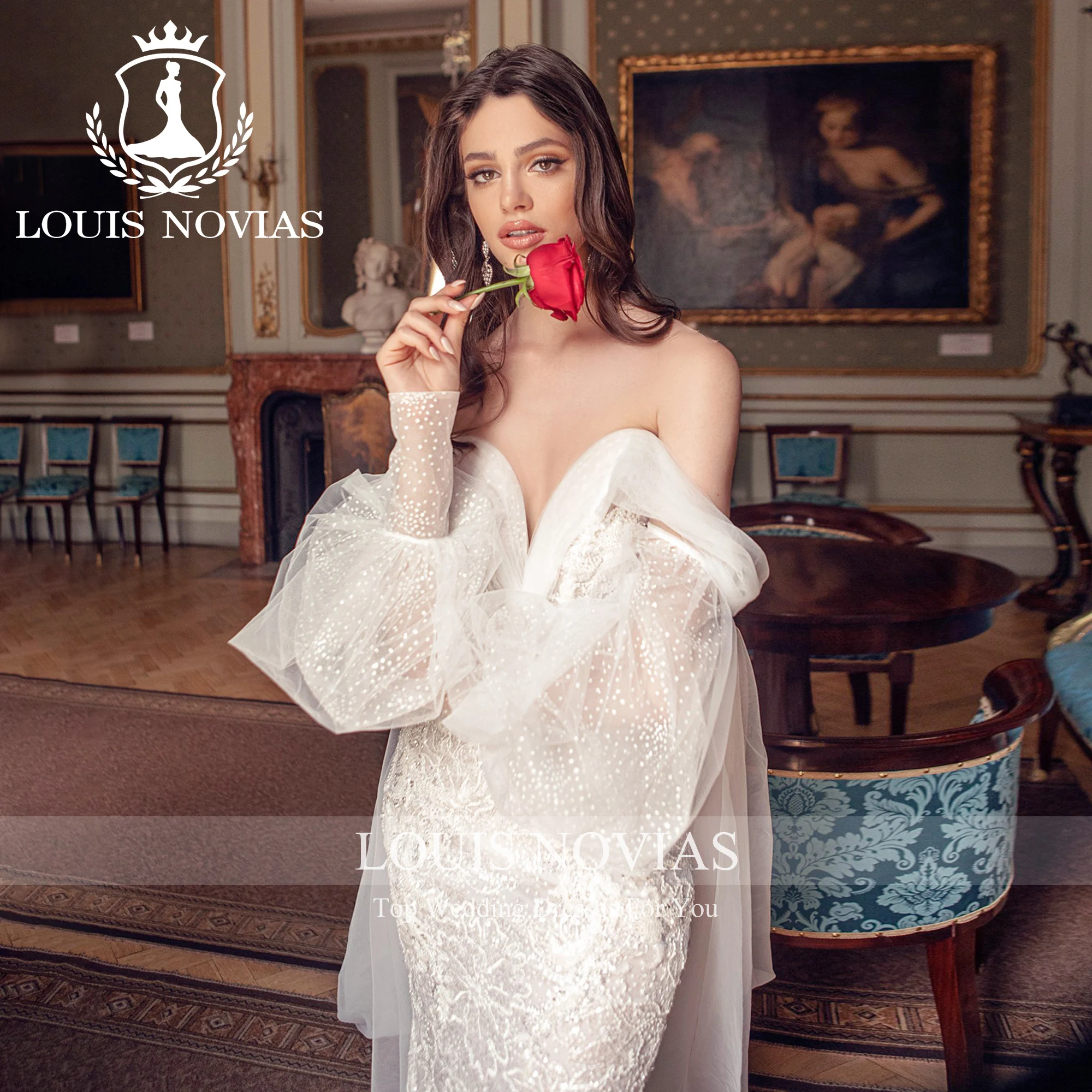LOUIS NOVIAS wedding Dress Luxurious Exquisite Elegant Sweetheart Puff Sleeve Mit Cape Wedding Gown Lace Bride Dresses 
LOUIS NOVIAS wedding Dress Luxurious Exquisite Elegant Sweetheart Puff Sleeve Mit Cape Wedding Gown Lace Bride Dresses