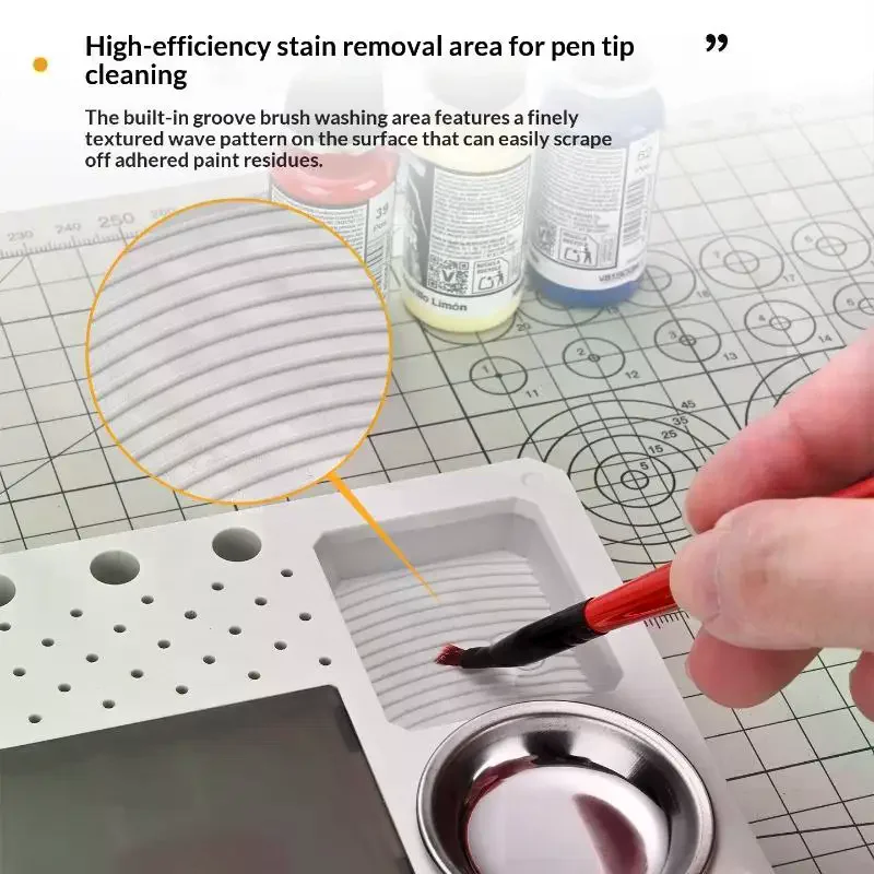 MS127 Hand Painting Wet Palette with Built in Brush Clip Slot Extended Moisture Retention for Art Decoration
MS127 Hand Painting Wet Palette with Built in Brush Clip Slot Extended Moisture Retention for Art Decoration