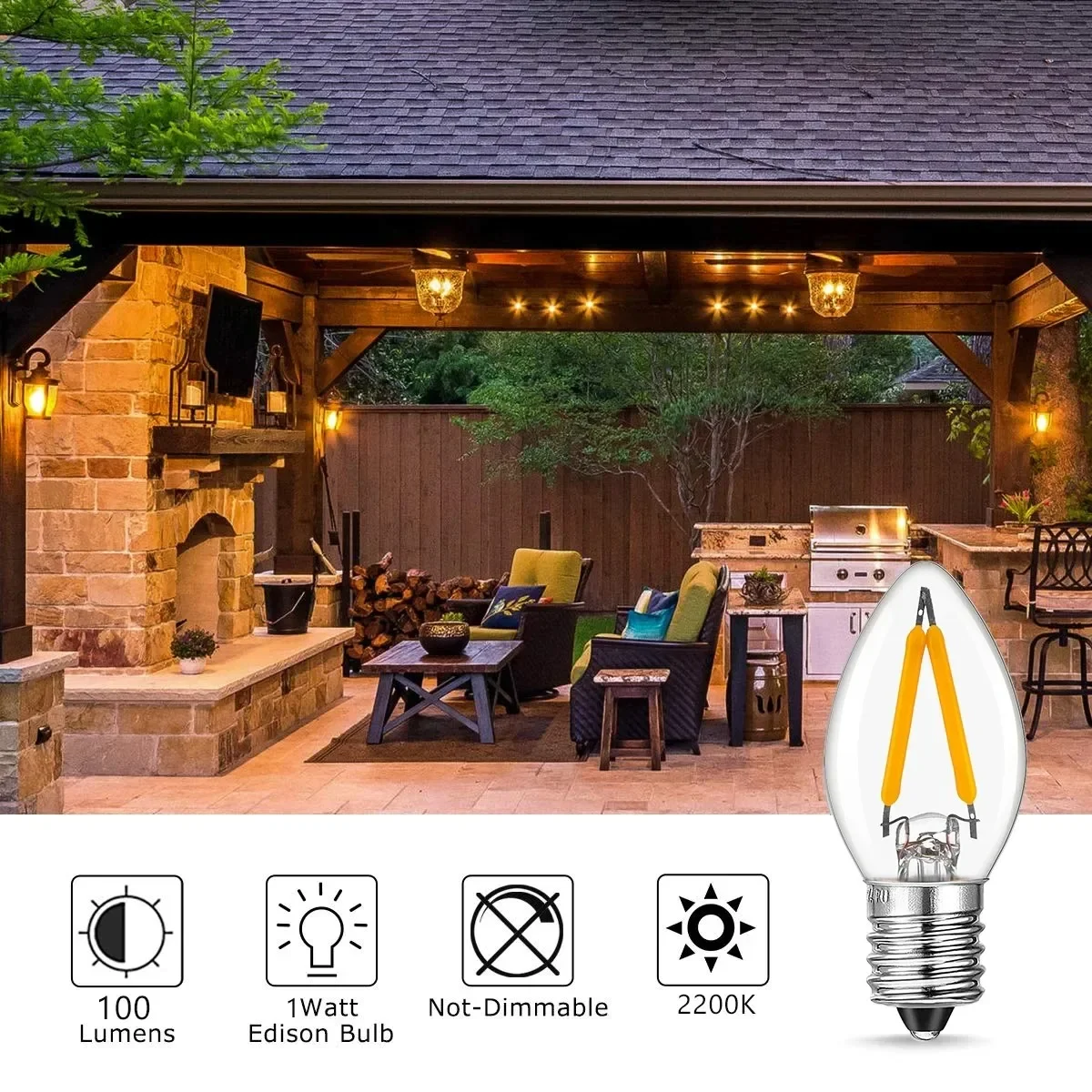 0.5W 1W Retro Candle Bulb C 7 Christmas Lamp, Dimmable E12 E14 Candlestick Base 220V LED mini night light for Chandelier 110V
0.5W 1W Retro Candle Bulb C 7 Christmas Lamp, Dimmable E12 E14 Candlestick Base 220V LED mini night light for Chandelier 110V