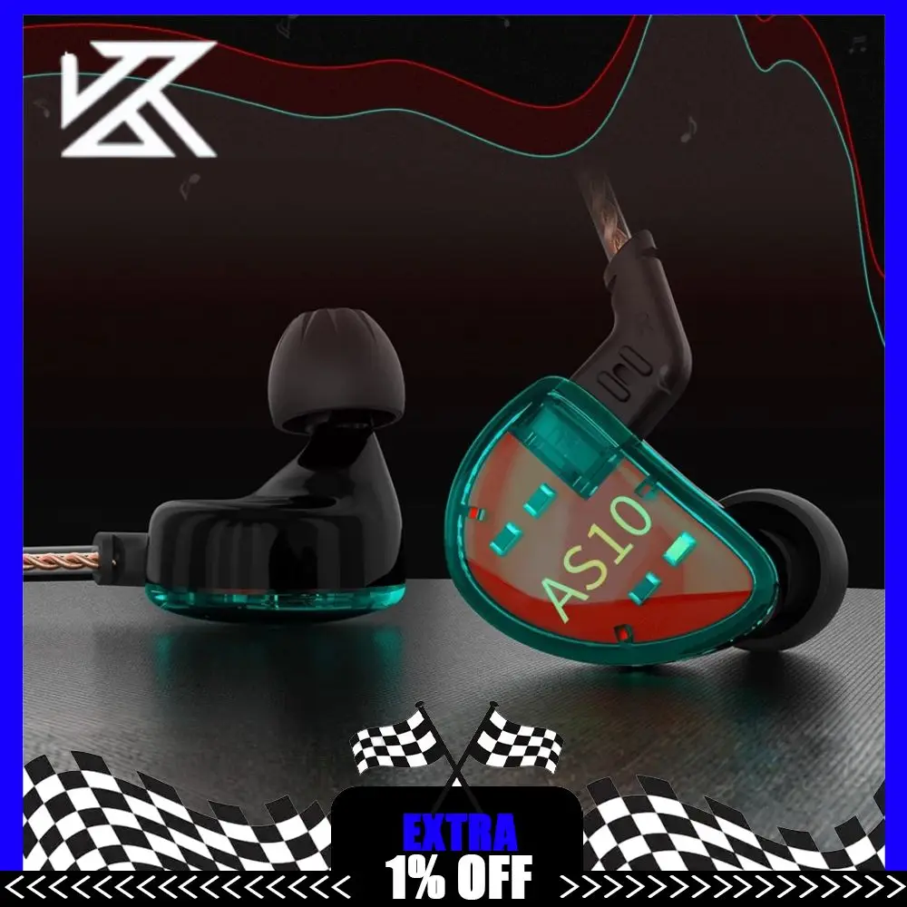 KZ AS10 Cyan Earphone 5BA Balanced Armature Driver HIFI Bass In-ear Headphones Monitor Game Headset Noise Cancelling Earbuds
KZ AS10 Cyan Earphone 5BA Balanced Armature Driver HIFI Bass In-ear Headphones Monitor Game Headset Noise Cancelling Earbuds