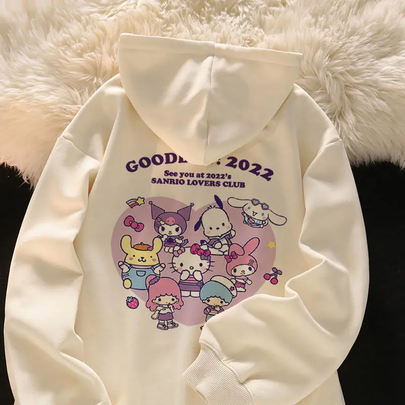 Lovely Sanrio Coat Female Kawaii Anime Autumn Sweeet Cute Cartoon Thickened Zipper Top Cardigan Girl Heart Hoodie Gift for Kids
Lovely Sanrio Coat Female Kawaii Anime Autumn Sweeet Cute Cartoon Thickened Zipper Top Cardigan Girl Heart Hoodie Gift for Kids