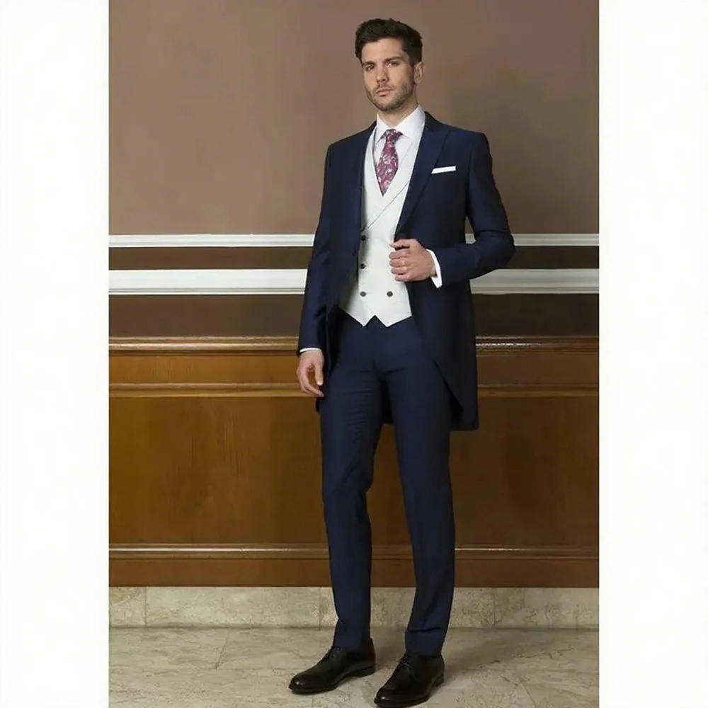 Graceful Men's 3 Piece Tailcoat Suit Blazer Vest Pants Set Ideal for Wedding Ceremony Formal Events, Men's Stage Costume
Graceful Men's 3 Piece Tailcoat Suit Blazer Vest Pants Set Ideal for Wedding Ceremony Formal Events, Men's Stage Costume