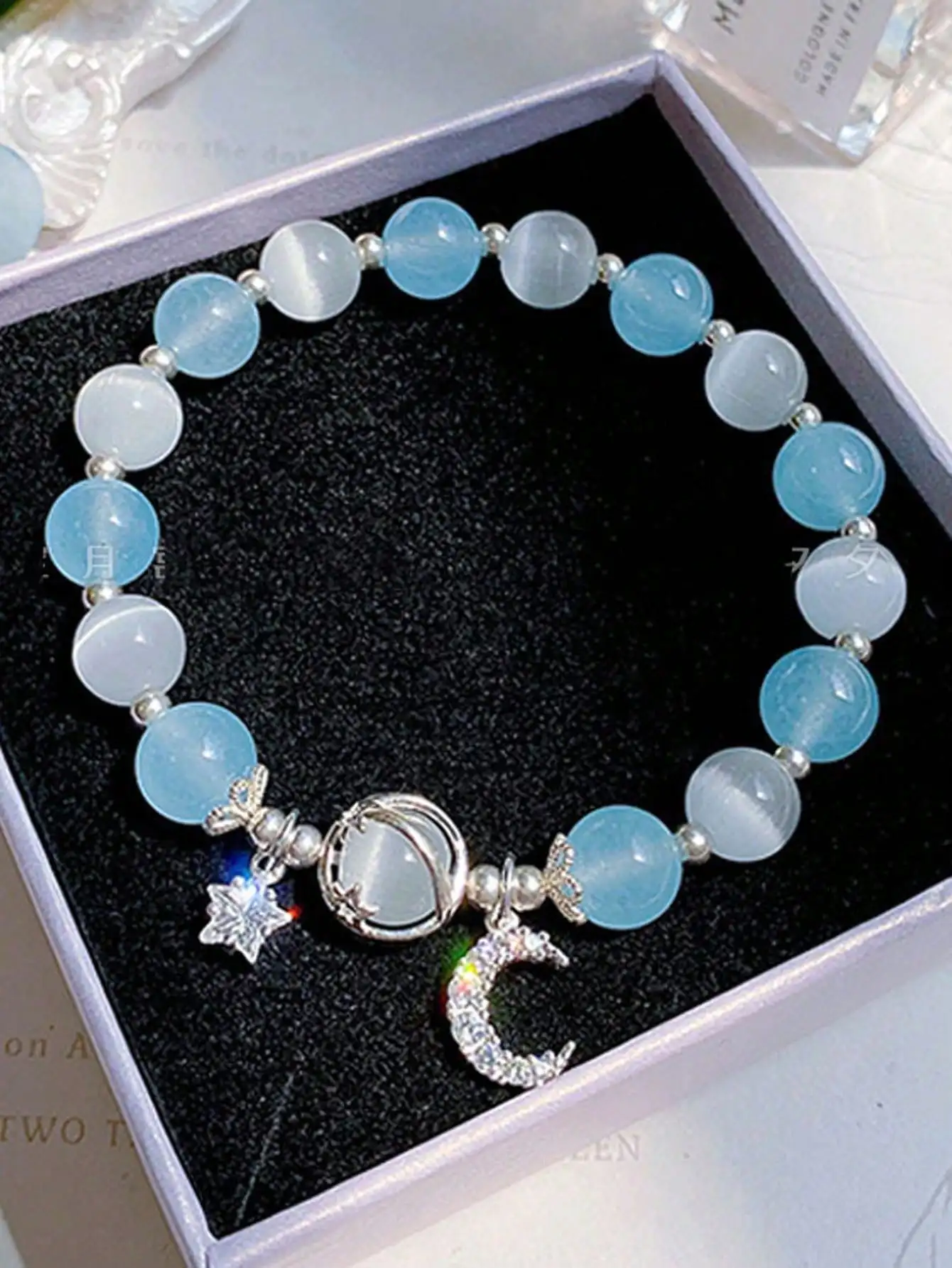 1pc Simple And Fashionable Sweet Girl & Moon Beaded Bracelet
1pc Simple And Fashionable Sweet Girl & Moon Beaded Bracelet