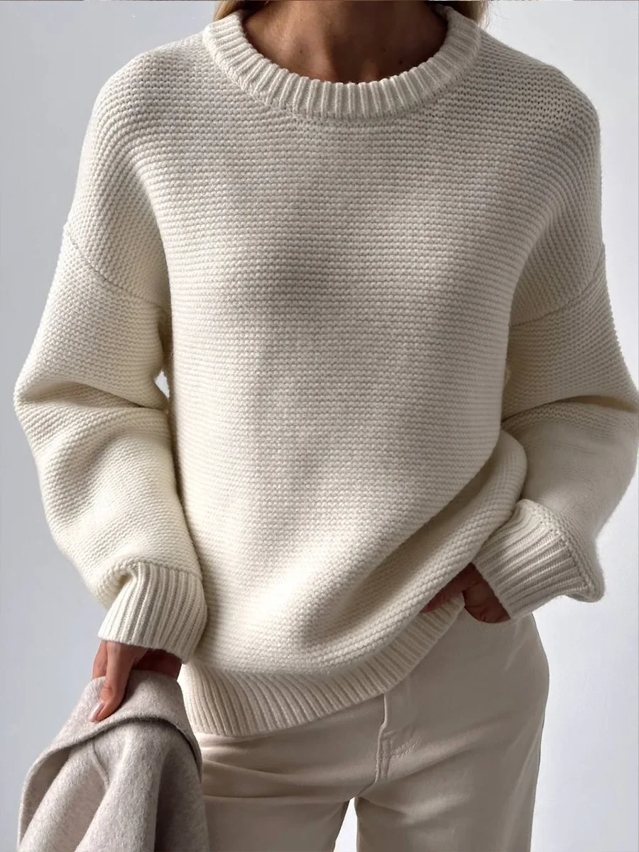 Blubelle Knitted Round Neck Sweater Women's Autumn Winter Loose Casual Thick Pullovers Female Fashion Warm Solid Color Sweater
Blubelle Knitted Round Neck Sweater Women's Autumn Winter Loose Casual Thick Pullovers Female Fashion Warm Solid Color Sweater