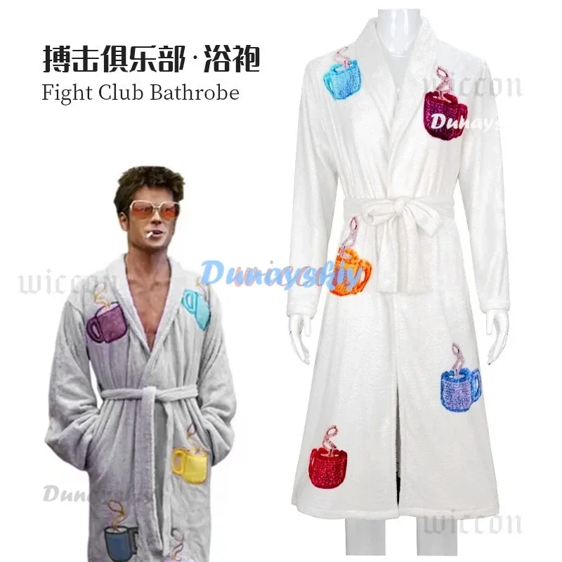 Fight Movie Club Fantasia The Narrator Tyler Durden Cosplay Costume Men Robe Flannel Bathrobe Belt Outfits Halloween Party Suit
Fight Movie Club Fantasia The Narrator Tyler Durden Cosplay Costume Men Robe Flannel Bathrobe Belt Outfits Halloween Party Suit
