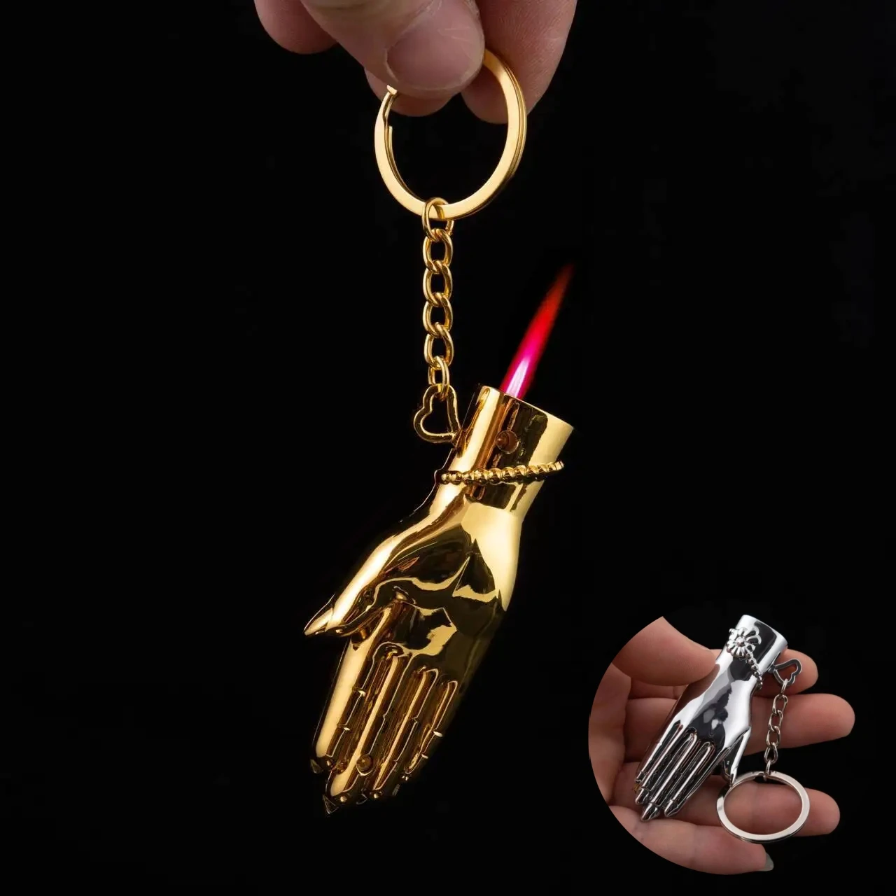 Mini Pendant Windproof Lighter Metal Jet Flame Keychain Hand-held Lightweight Portable Lighter Smoking Accessories Gift
Mini Pendant Windproof Lighter Metal Jet Flame Keychain Hand-held Lightweight Portable Lighter Smoking Accessories Gift