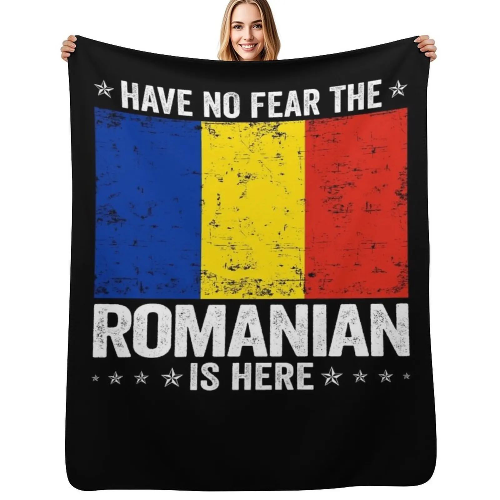 Have No Fear The Romanian Is Here Romania Flag Design Throw Blanket Soft Solid Color Blanket for Couch Bed
Have No Fear The Romanian Is Here Romania Flag Design Throw Blanket Soft Solid Color Blanket for Couch Bed