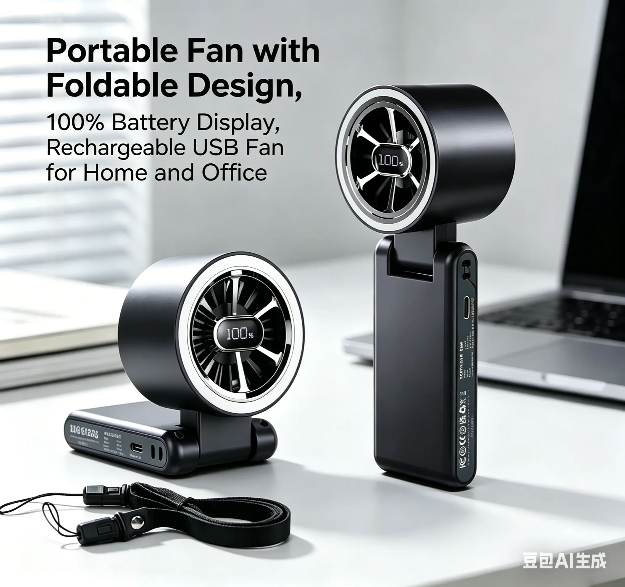 Fan-Handheld/Waist Clip/Neck-Worn Fan, 5 Speed Settings, 5000mAh Battery, 20-Hour Ultra-Long Battery Life
Fan-Handheld/Waist Clip/Neck-Worn Fan, 5 Speed Settings, 5000mAh Battery, 20-Hour Ultra-Long Battery Life