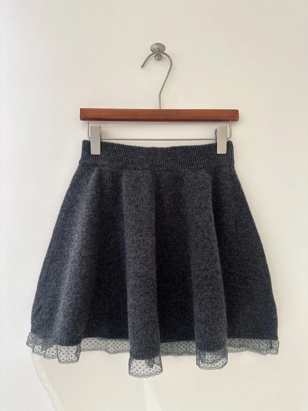 Ele Lace Trim Wool Knitted A-Line Skirt for Women Spring Autumn Slimming High Waist Polyester Fiber Casual Sle
Ele Lace Trim Wool Knitted A-Line Skirt for Women Spring Autumn Slimming High Waist Polyester Fiber Casual Sle